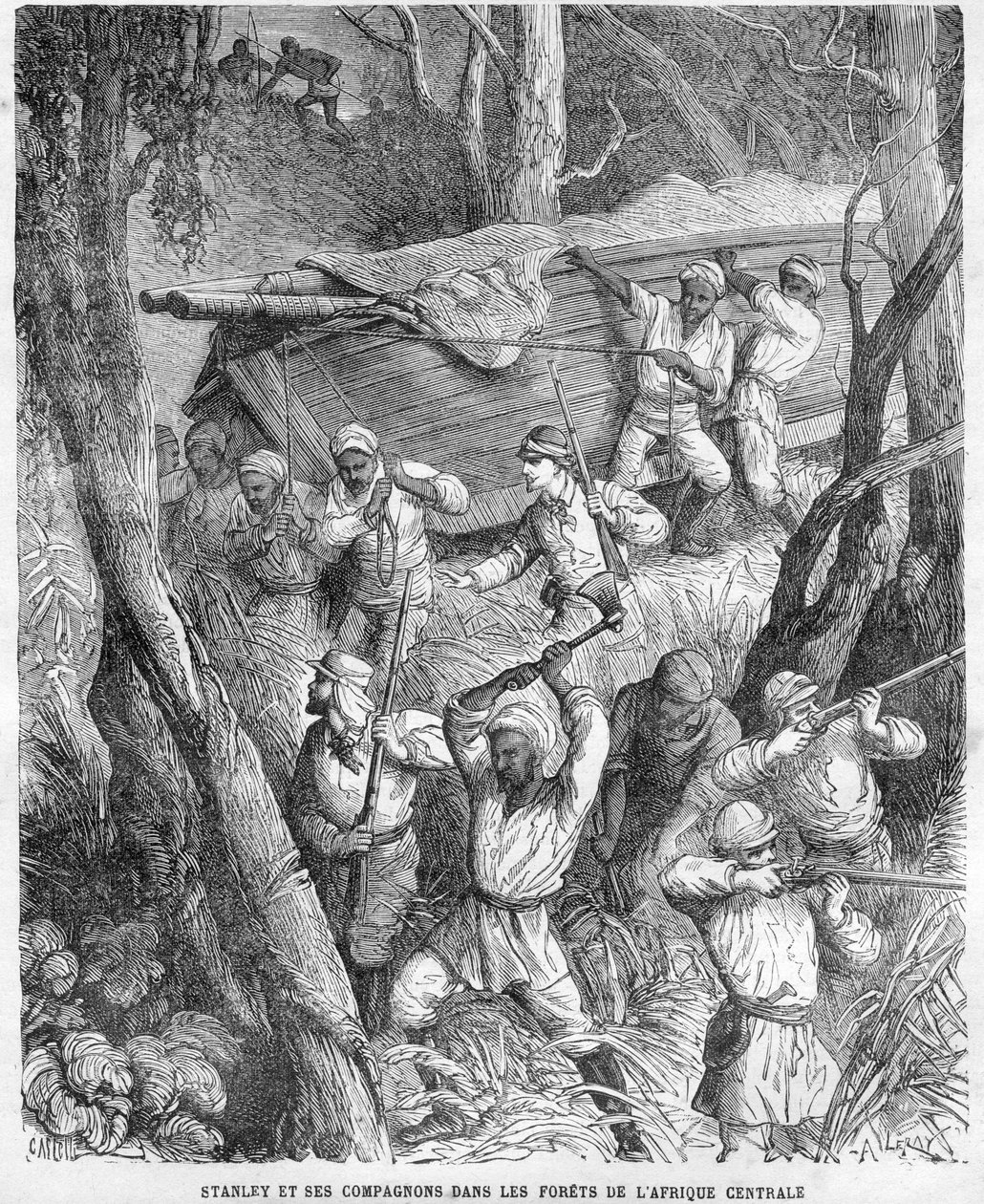 Stanley en África - Expedición de Stanley a África Central 1874-1877: Marchando por la jungla de Unknown artist