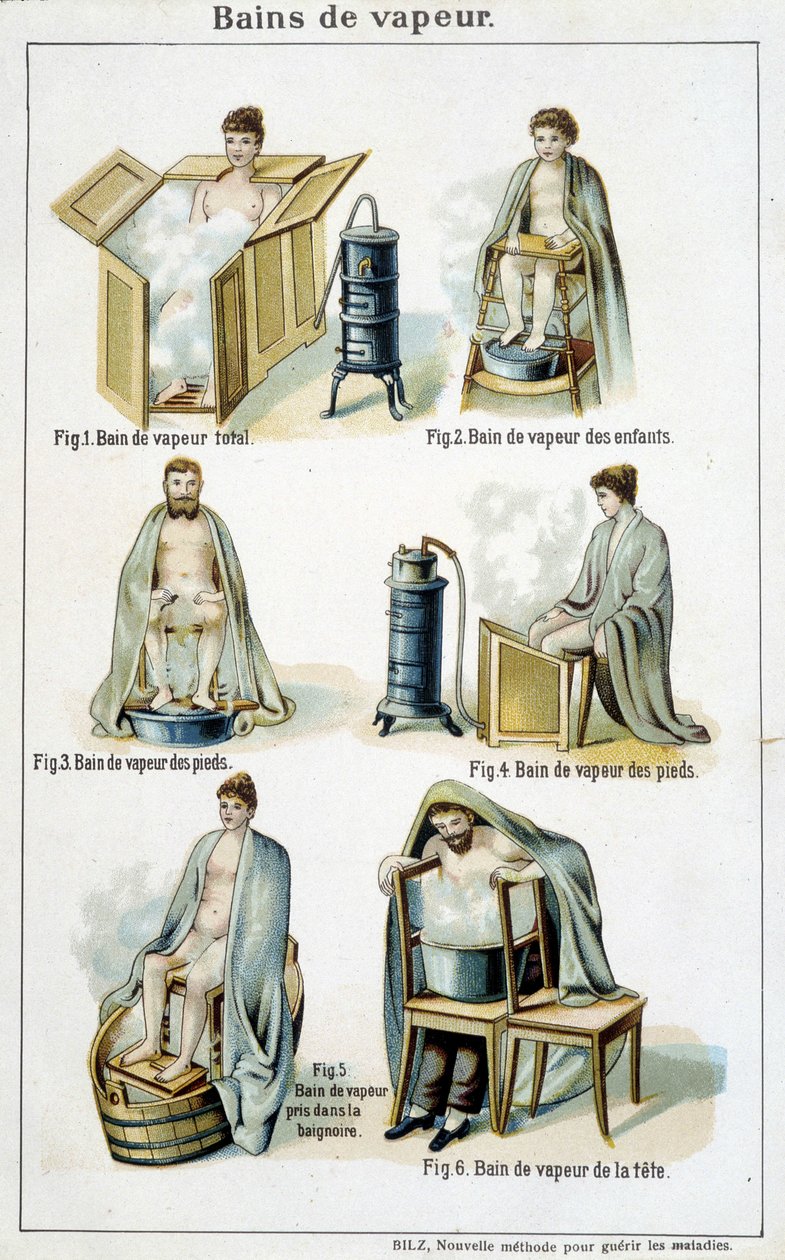 Baños de vapor - en “Bilz, Medicina Natural”, finales del siglo XIX de Unknown artist