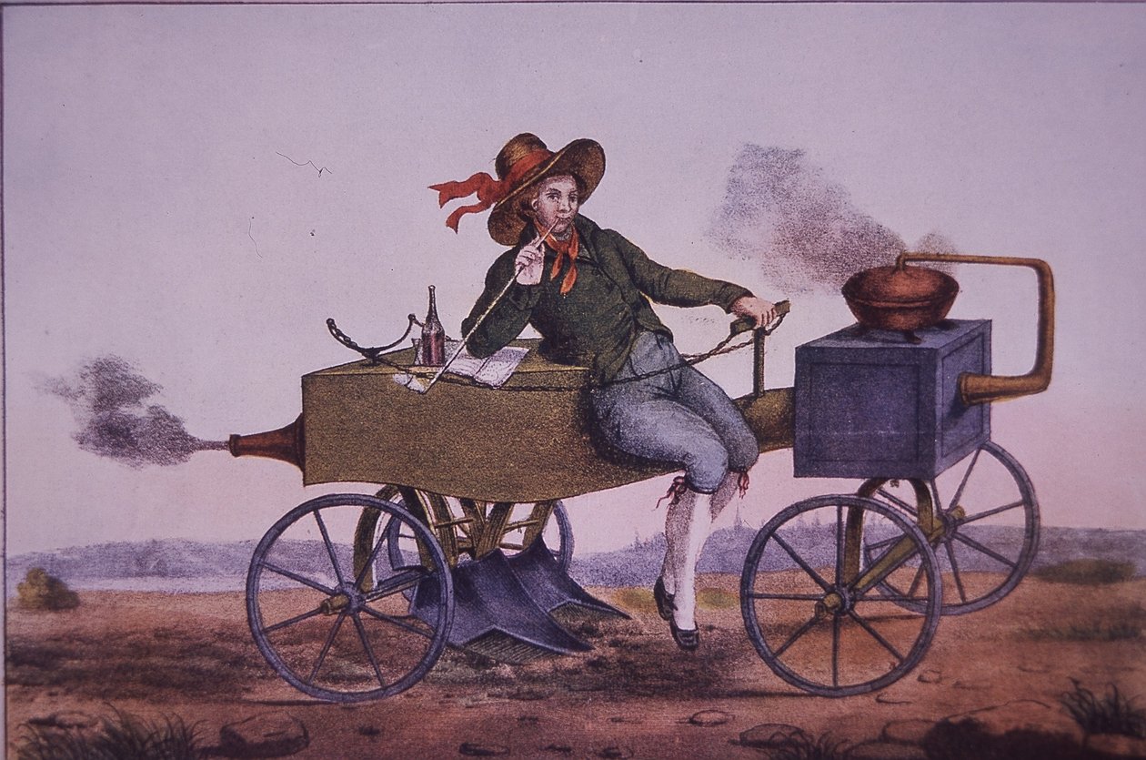 Arado de vapor, principios del siglo XIX de Unknown artist