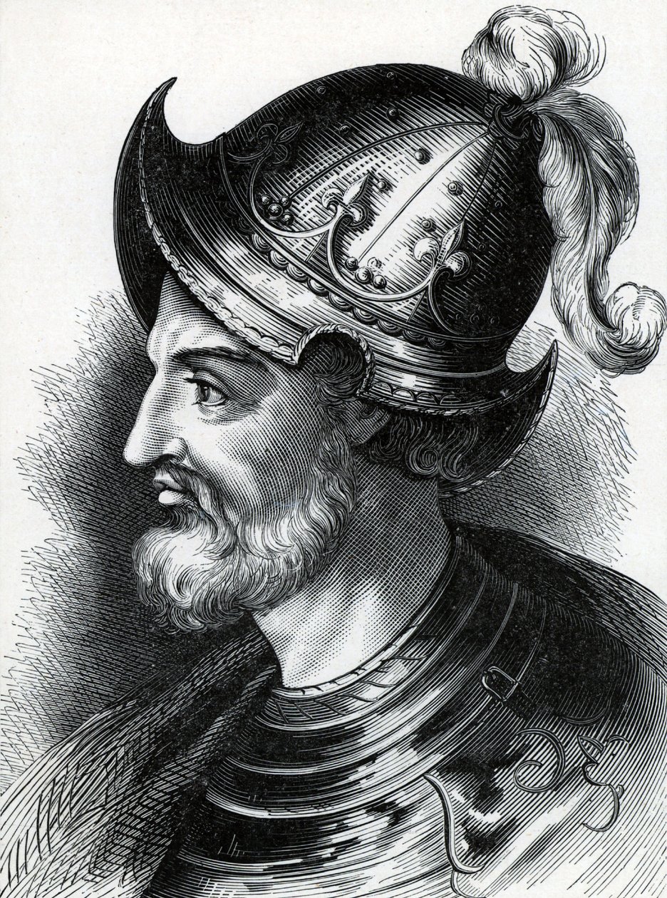 Esteban de Blois (Esteban de Inglaterra, c1097-1154), c1900 (grabado) de Unknown artist