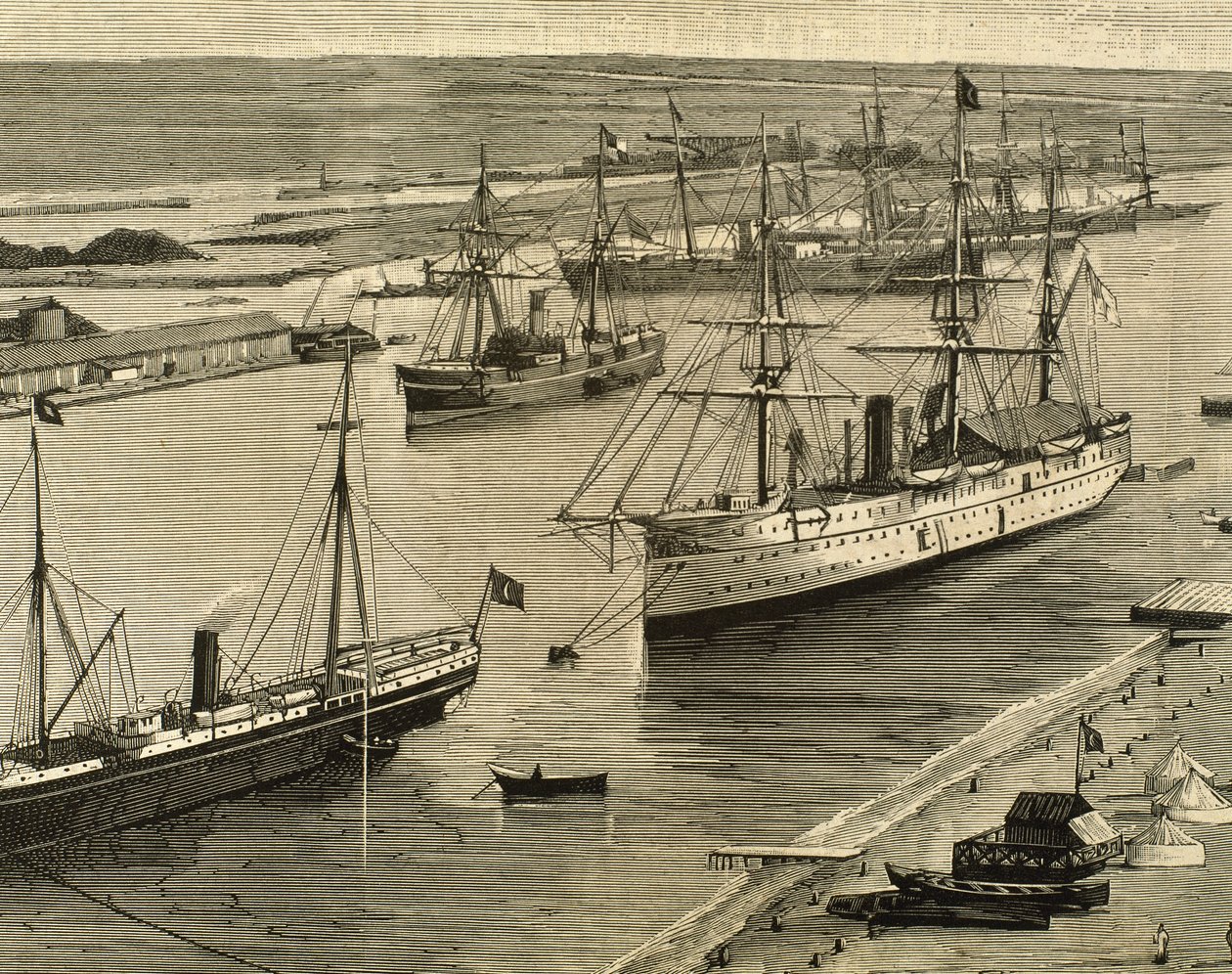 Canal de Suez, Port-Said, Egipto de Unknown artist