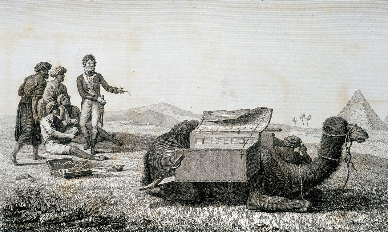 Cirugía: Doctor Larrey - en "Descripción de Egipto", Ediciones Imperiales de Unknown artist