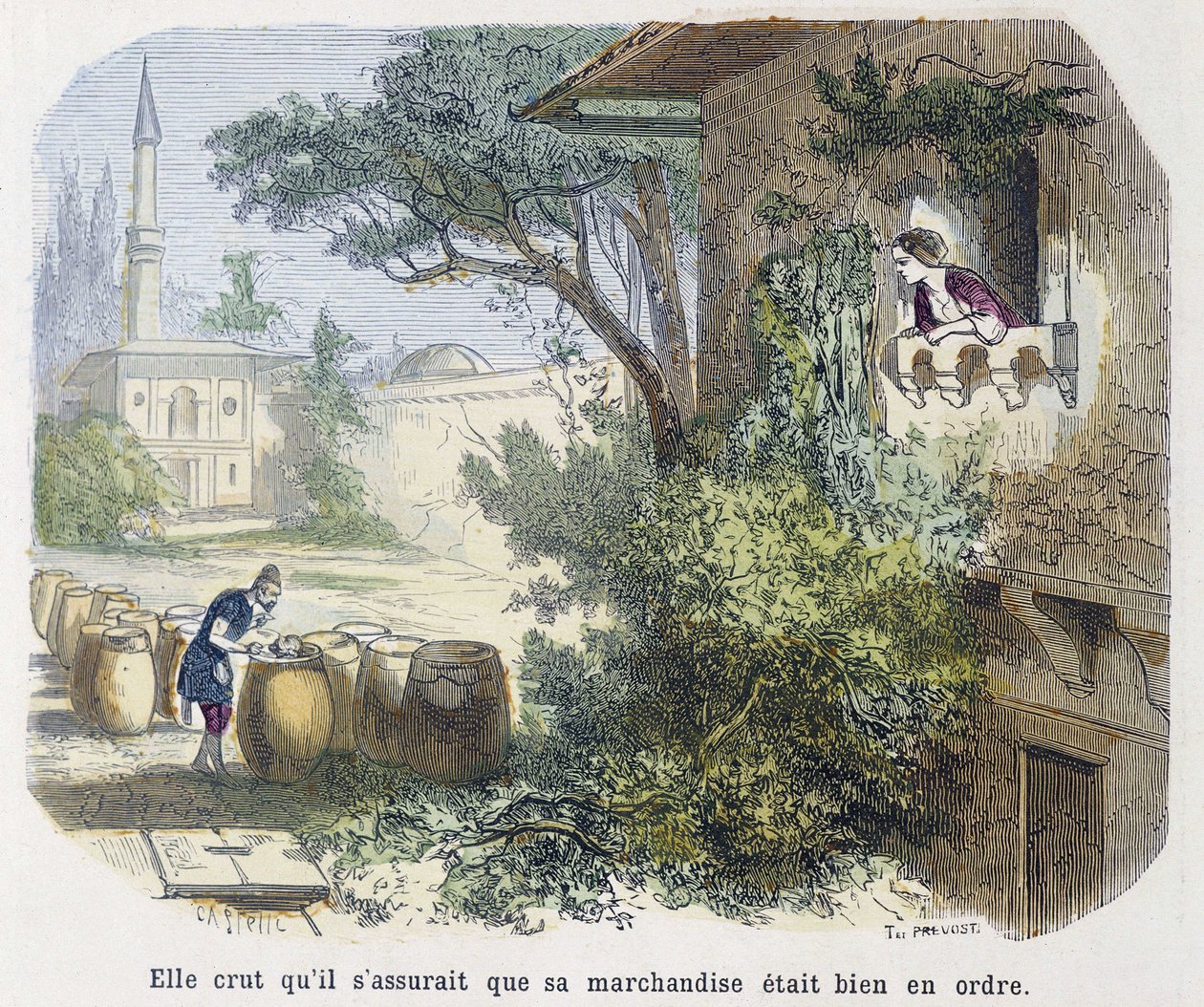 Cuento: ella creía que él estaba asegurando que sus bienes estaban en orden - en Mil y una noches de Unknown artist