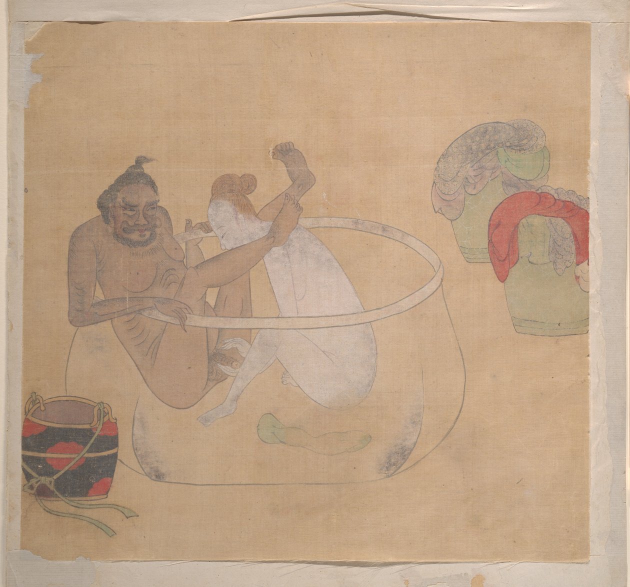 Oficial Tártaro con Dama Rubia de Unknown Artist