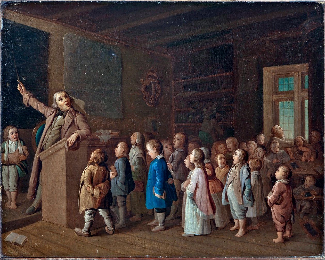 Enseñanza en la escuela rural de Unknown artist