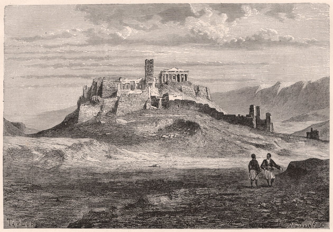 La Acrópolis de Atenas durante el siglo XIX de Unknown