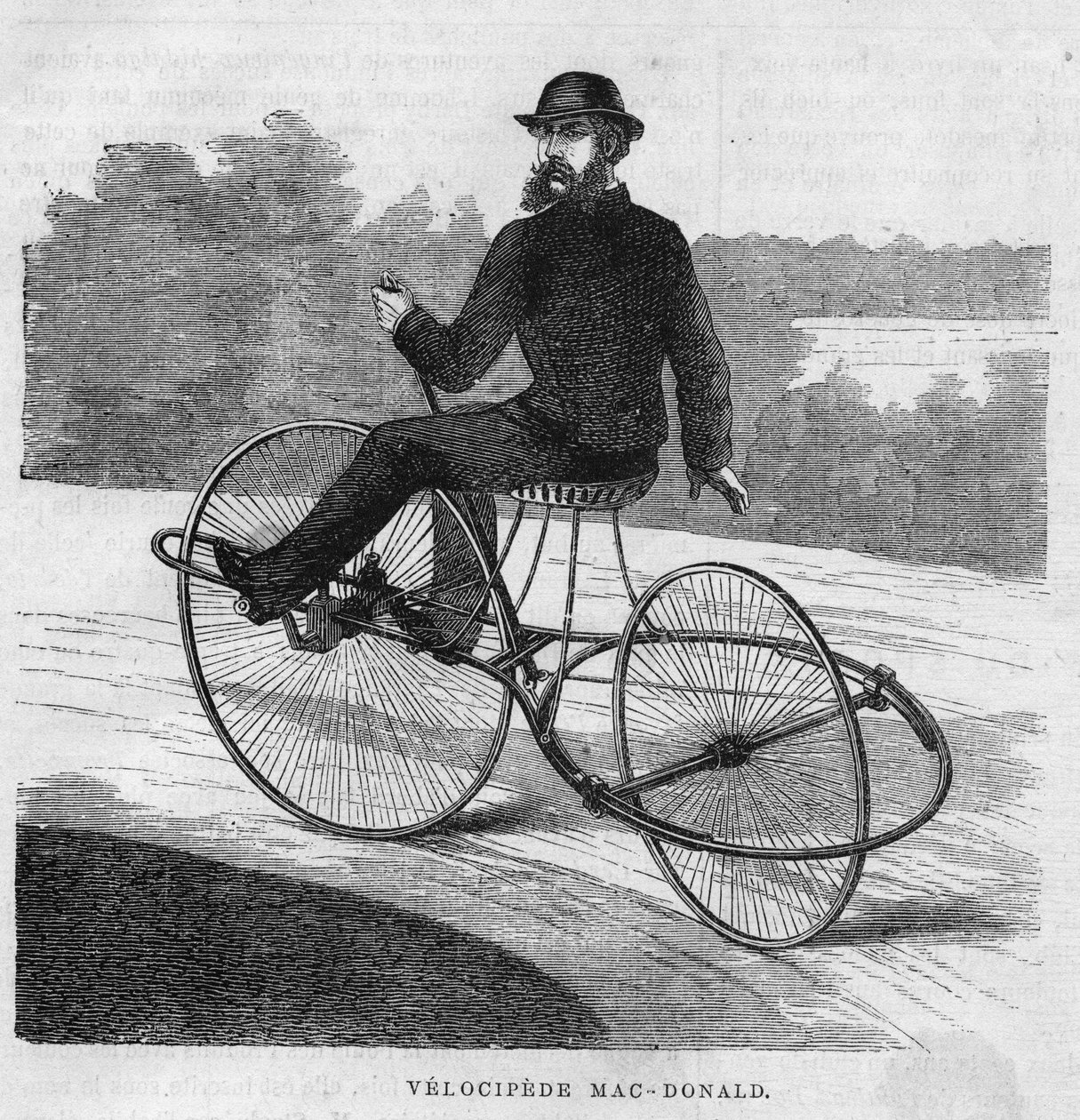 El velocípedo americano Mac-Donald. 1869 de Unknown artist