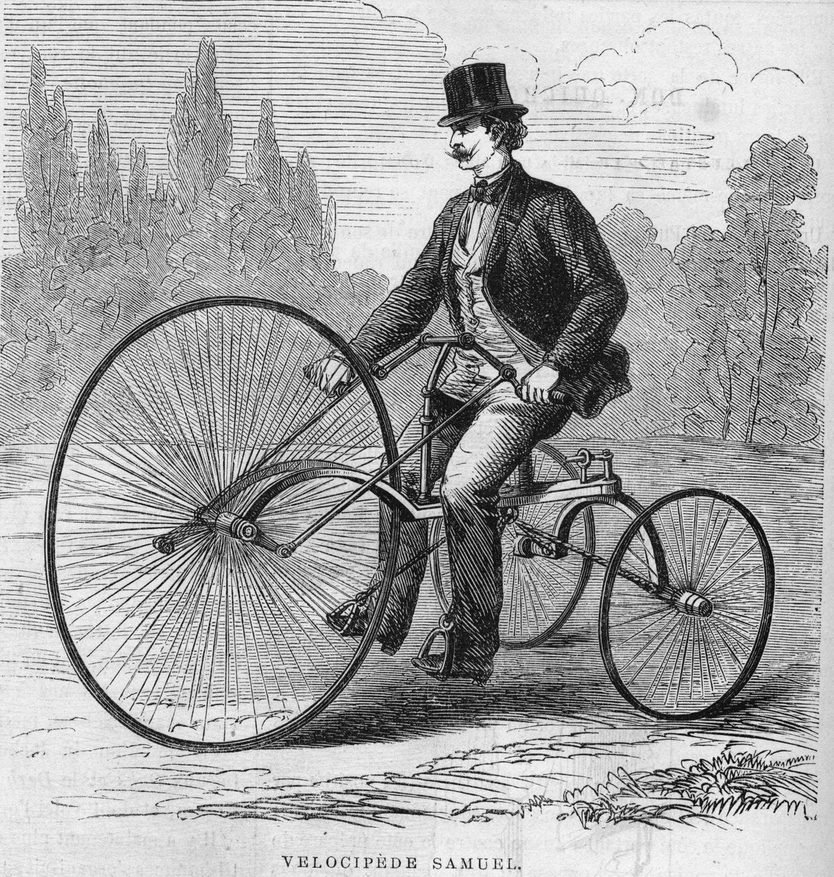 El velocípedo americano de Isaac Samuel. 1869 de Unknown artist