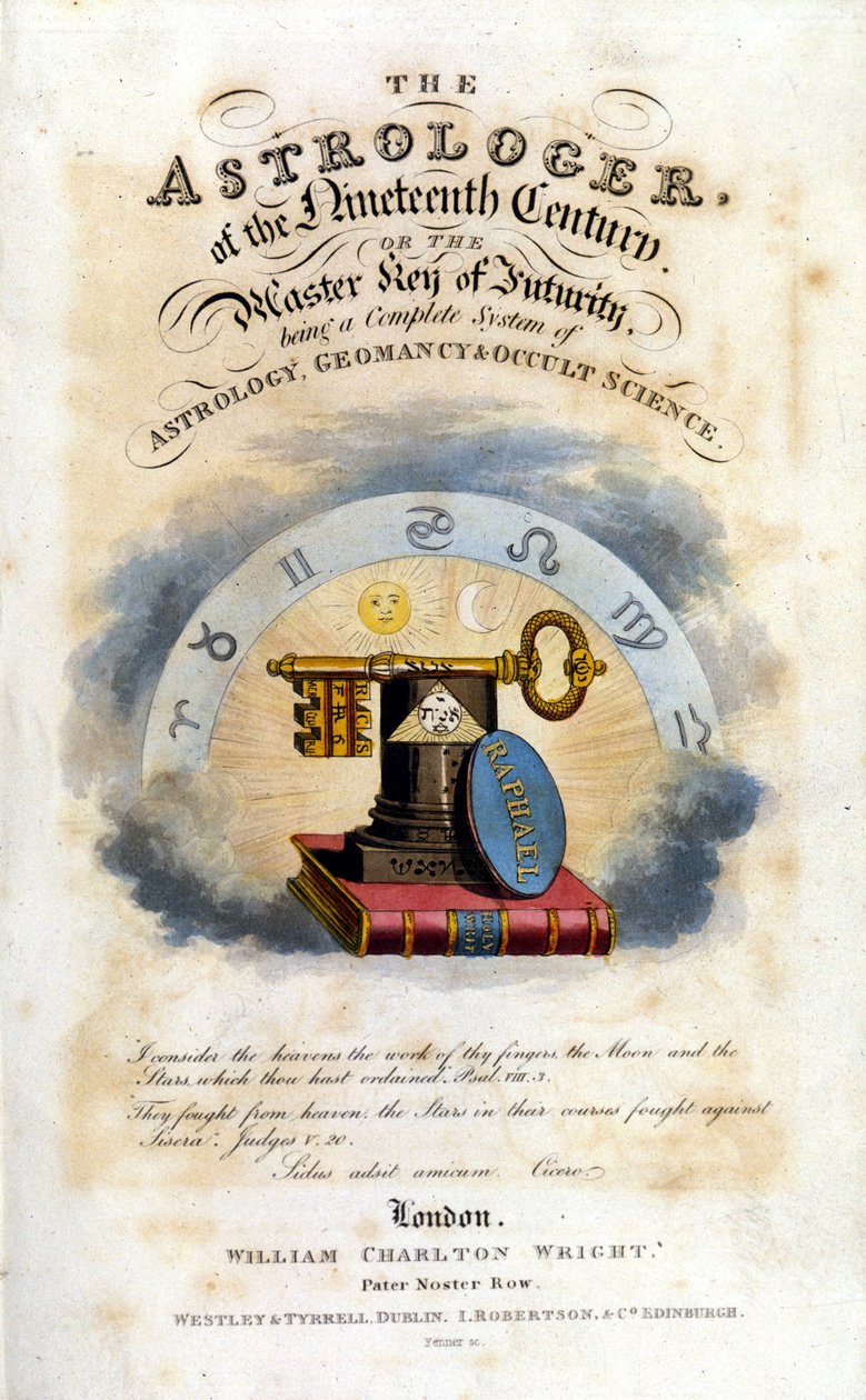 El astrólogo del siglo XIX. Tratado de astrología y ciencias ocultas. 1825 de Unknown artist