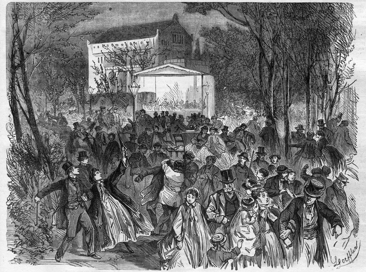 Las cervecerías de Berlín: el Templo de la Cerveza Bock - Grabado en “Le Journal Illustré” de Unknown artist