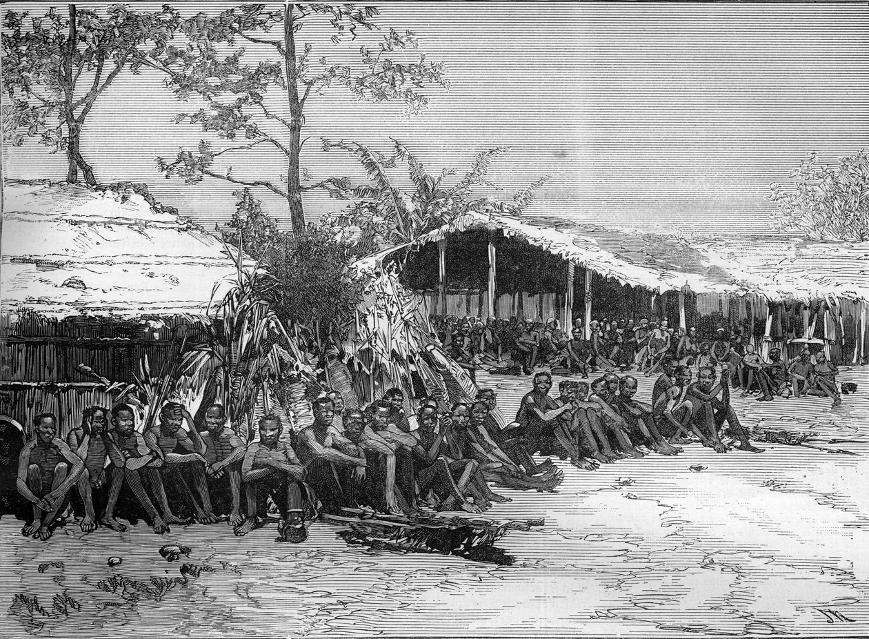 La misión Brazza en África Occidental (Pietro Paolo Savorgnan di Brazza o Pierre Paul François Camille Savorgnan de Brazza) de Unknown artist