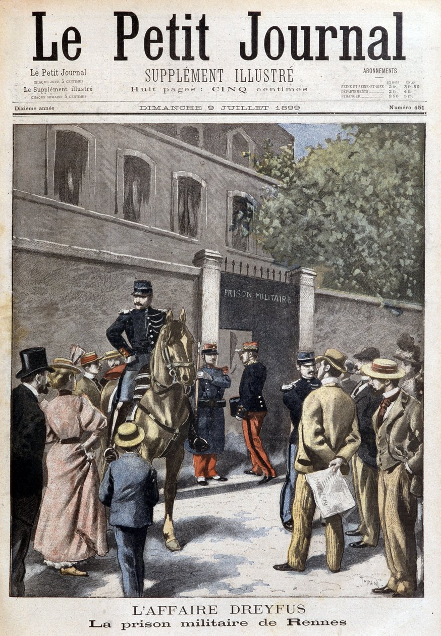 El caso Dreyfus: la prisión militar de Rennes - en "Le Petit Journal" del 09/07/1899 de Unknown artist