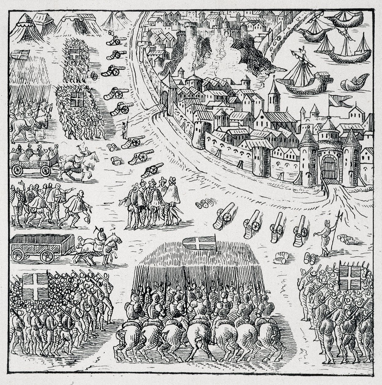 El Duque de Anjou (Enrique III) habiendo sido elegido rey de Polonia (en 1573) y fue obligado a ir a tomar posesión de esta corona de inmediato, el sitio de La Rochelle fue levantado, y a los Rochellois se les concedió todo lo que pidieron para ellos mismo de Unknown artist