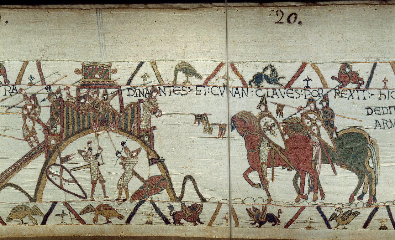 El Duque de Bretaña entrega al Duque de Normandía las llaves de la ciudad al final de una lanza. de Unknown artist