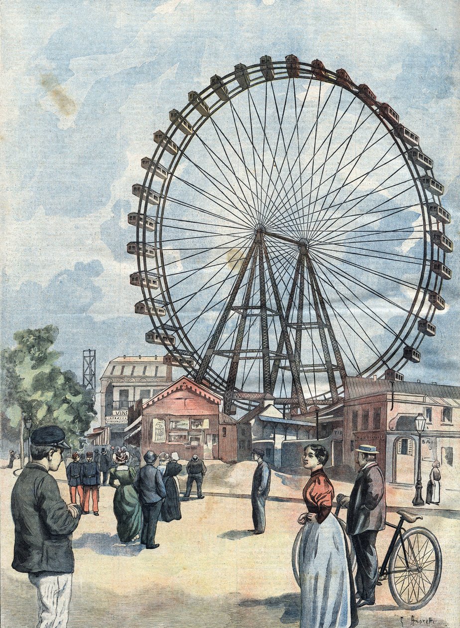 La noria de la Exposición Universal de París de 1900. de Unknown Artist