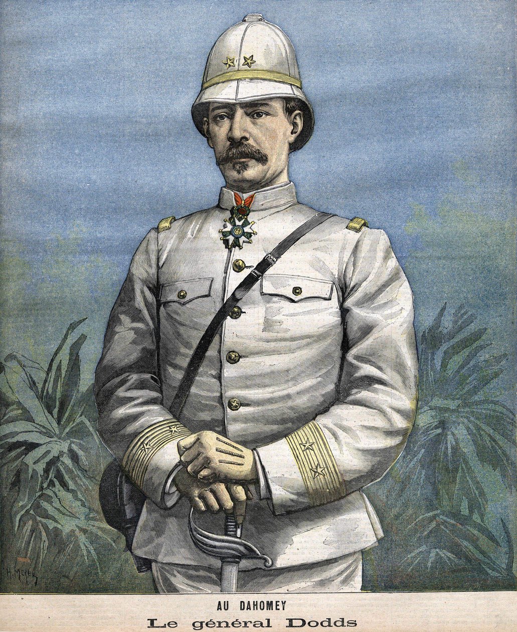El General francés Alfred Amédée Dodds (1842-1922) en Benín (Dahomey) en 1892 de Unknown artist