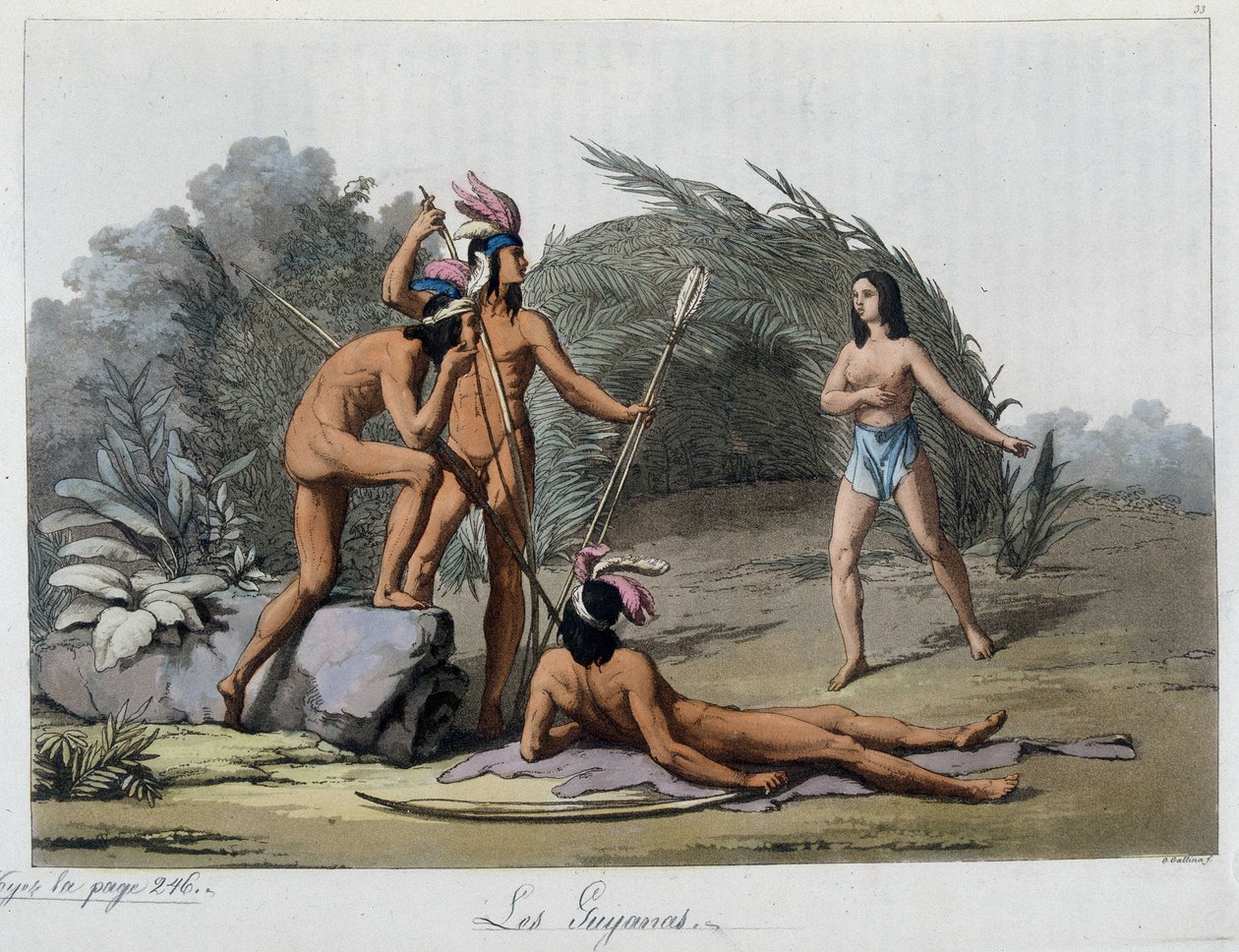 Los Guijanas, indios de Paraguay. En "El traje antiguo y moderno" de Unknown artist