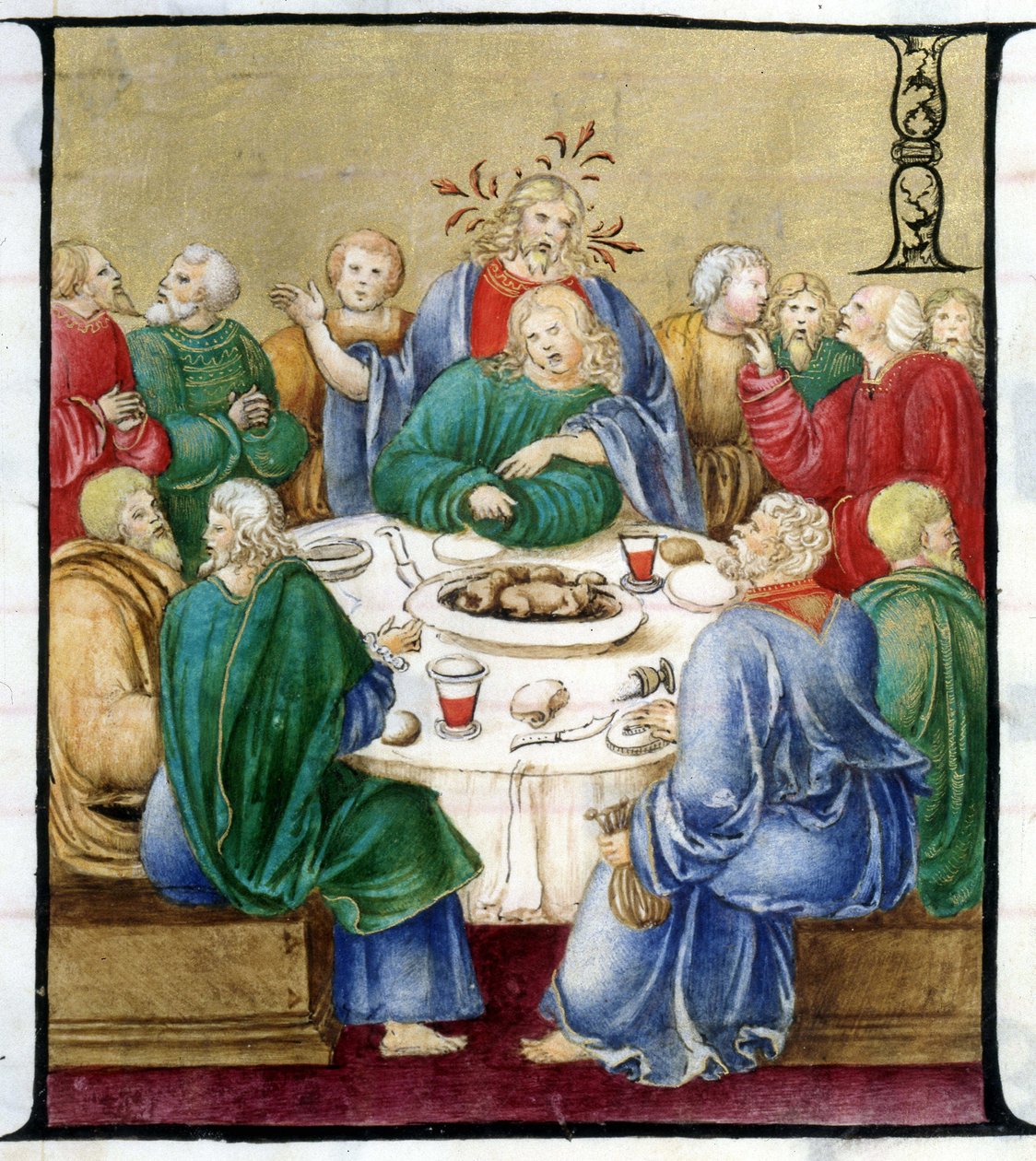 La Última Cena (detalle). Iglesia de la Virgen Coronada de Lodi de Unknown artist