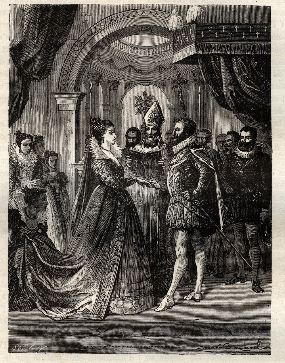 El matrimonio por poder de la Princesa María de Médici y el Rey Enrique IV de Francia en el Duomo, Florencia, 5 de octubre de 1600 de Unknown artist