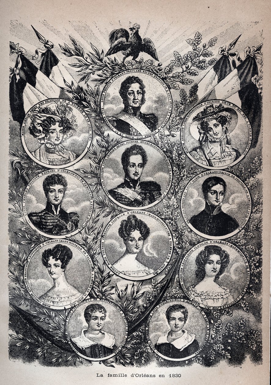 La familia Orleans en 1830 - Luis Felipe de Unknown artist