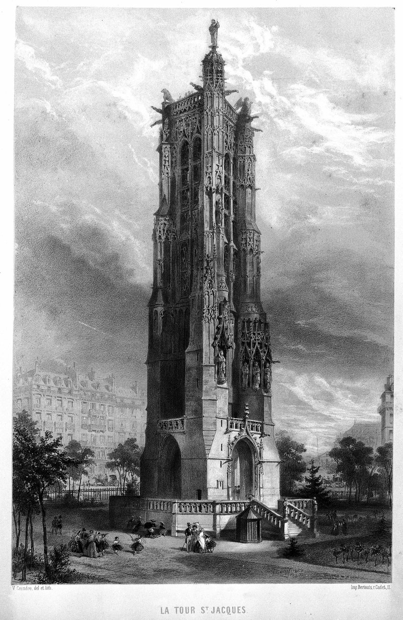 La Torre Saint Jacques en París en el siglo XIX de Unknown artist