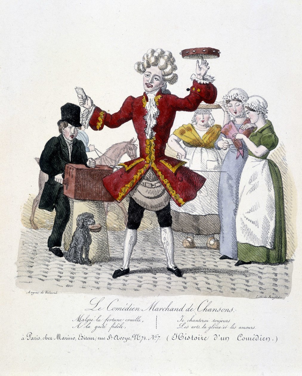 El comerciante de canciones comediante, c. 1820 de Unknown artist