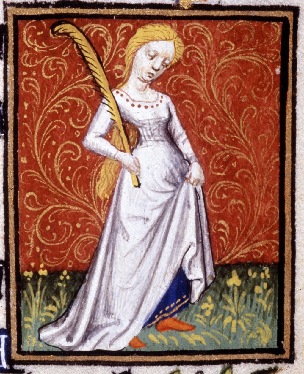 La Virgen. Miniatura de un horóscopo. Manuscrito del siglo XV. Bibl. Trivulziana, Milán. de Unknown artist