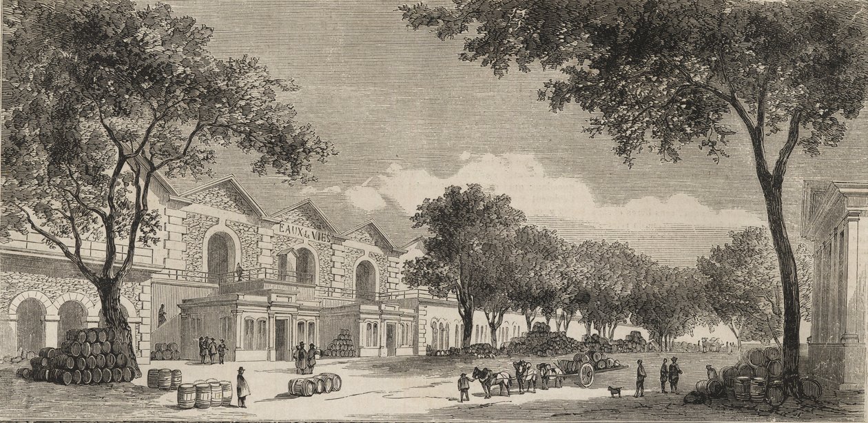 El almacén de vinos en París en 1861 - Distrito de Eaux de vie de Unknown artist