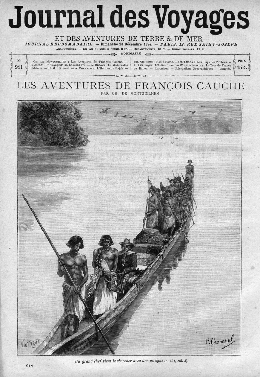 Las aventuras de François Cauche (alrededor de 1606-después de 1638) explorador francés del siglo XVII de Unknown artist