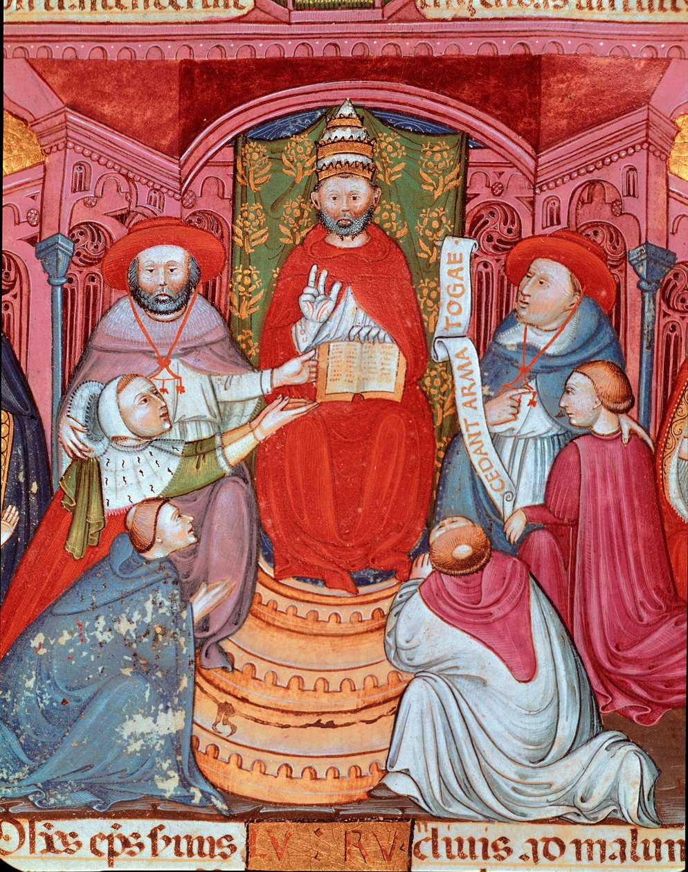 El antipapa Clemente VII (Robert de Ginebra) proclamando sus leyes de Unknown artist