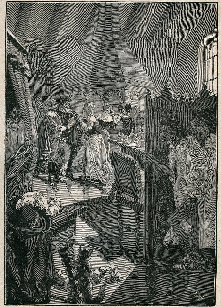 El arte del vidrio: los vidrieros. Grabado de 1885 en “Les arts et metiers illustres” de Adolphe Bitard. de Unknown artist
