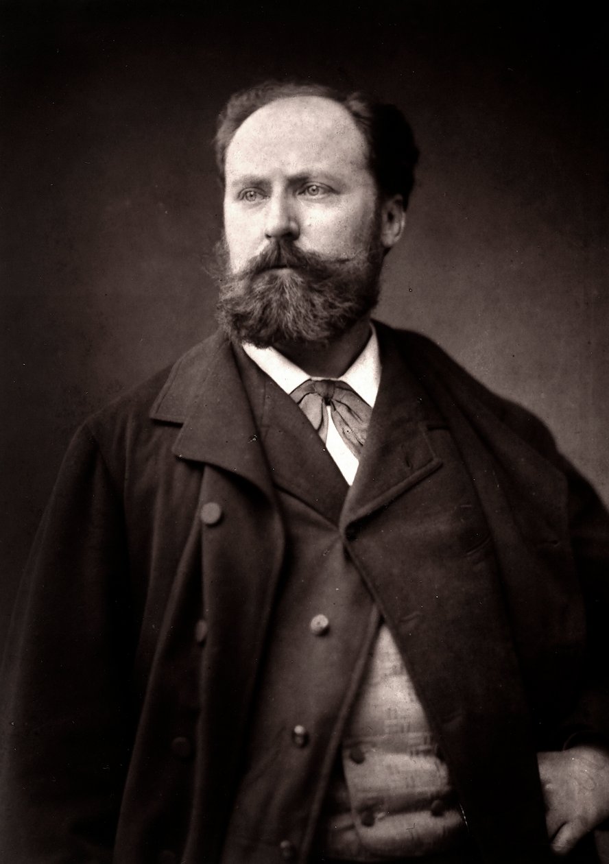 El artista Henri-Paul Motto fotografiado con motivo del Salón de París de 1881 de Unknown
