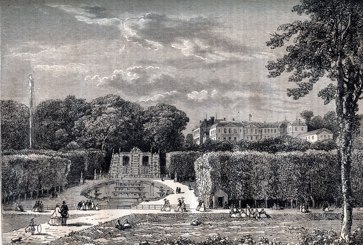 El castillo y parque de Saint Cloud (Saint-Cloud) en 1867 de Unknown artist