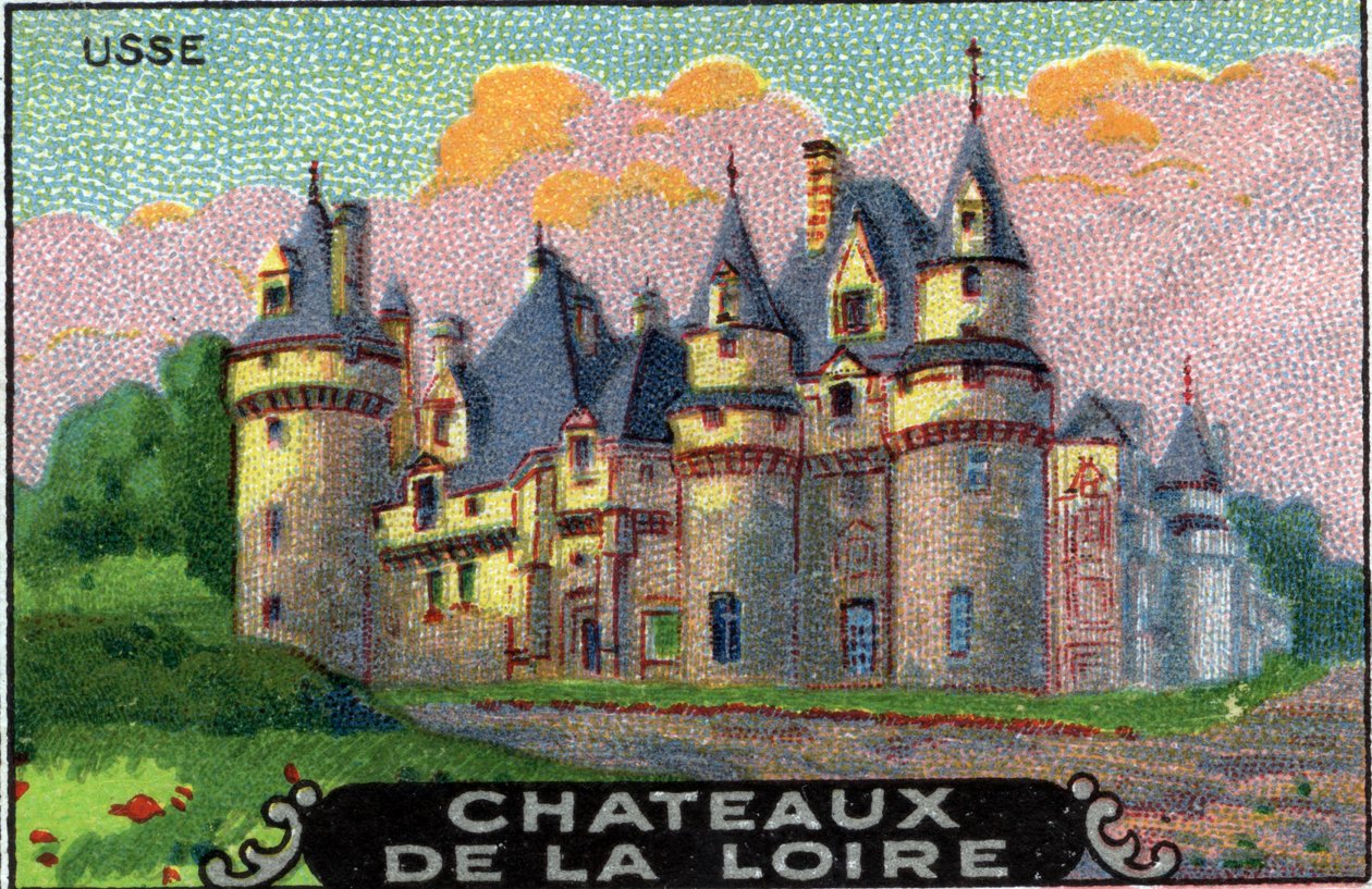 Los castillos del Loira: el castillo de Use en Rigny, principios del siglo XX (cromo) de Unknown Artist