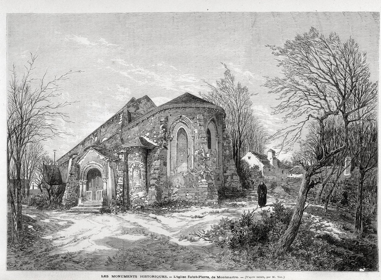 La iglesia de San Pedro de Montmartre - en “El Mundo Ilustrado” del 05/04/1873 de Unknown artist