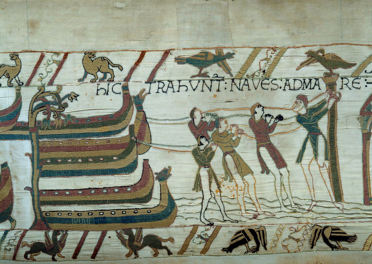 La conquista de Inglaterra por el ejército del Duque de Normandía Guillermo el Conquistador (1027-1087) de Unknown artist