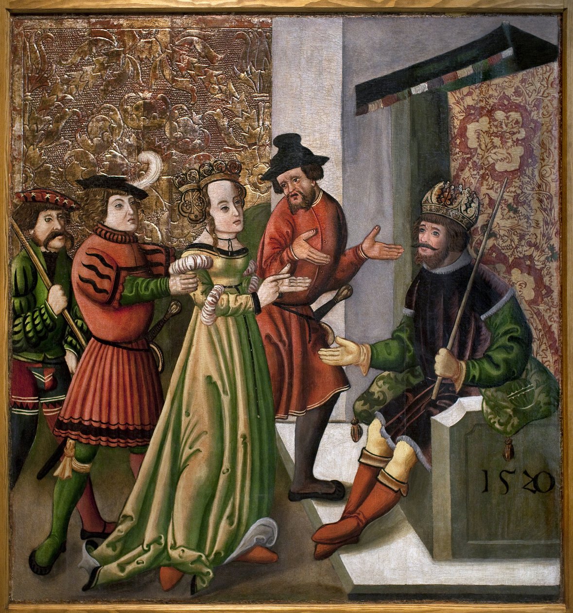 La conversación (disputatio) entre Santa Catalina y los filósofos. Cita de Santa Catalina. Pintura anónima de Unknown artist