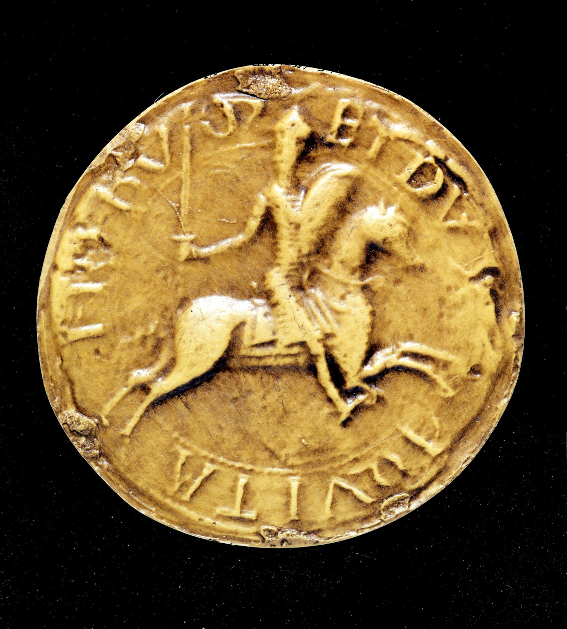 El contrasello de Luis VII de Francia, representándolo a caballo de Unknown artist