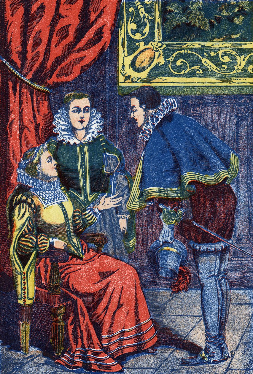 El baile. Ilustración anónima para “Cenicienta”, cuento de Charles Perrault (1628-1703), escritor francés. Imaginario Marcel Vagne, Jarville Nancy, sin fecha (finales del siglo XIX). de Unknown artist