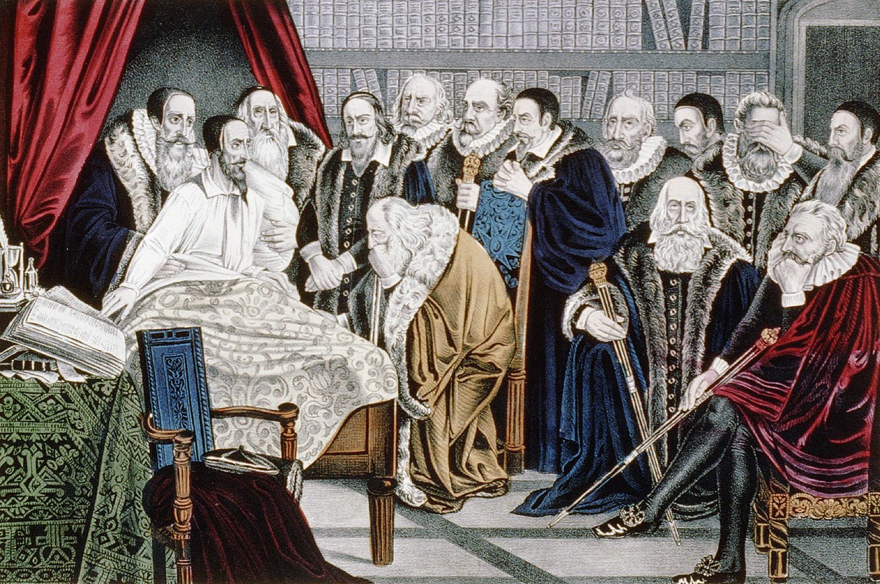La muerte de Calvino (1509 - 1564) el 24/05/1564 de Unknown artist