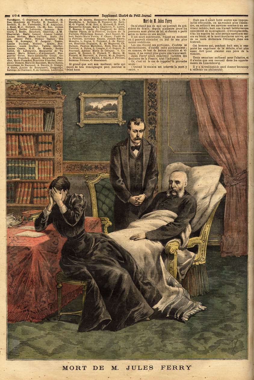 La muerte de Jules Ferry (1832-1893) de Unknown artist