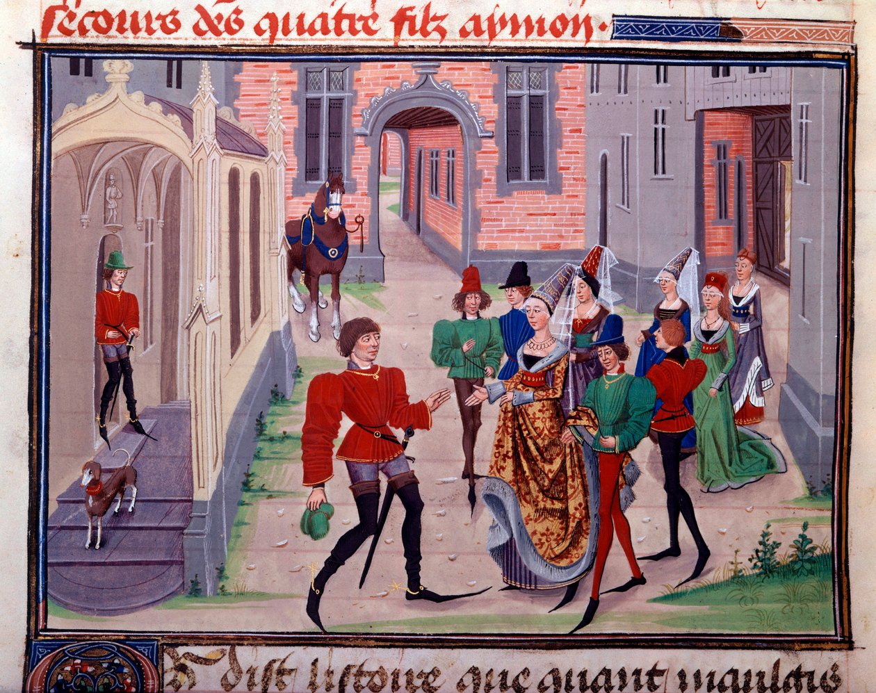 El compromiso de Clarisse, hija del Rey Yvon de Gascuña y Renaud de Unknown artist