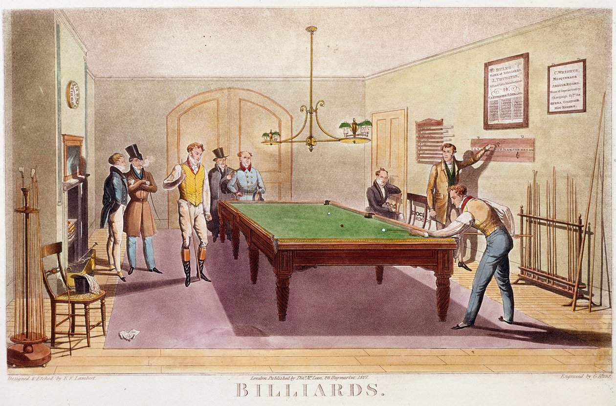 El juego de billar de Unknown artist