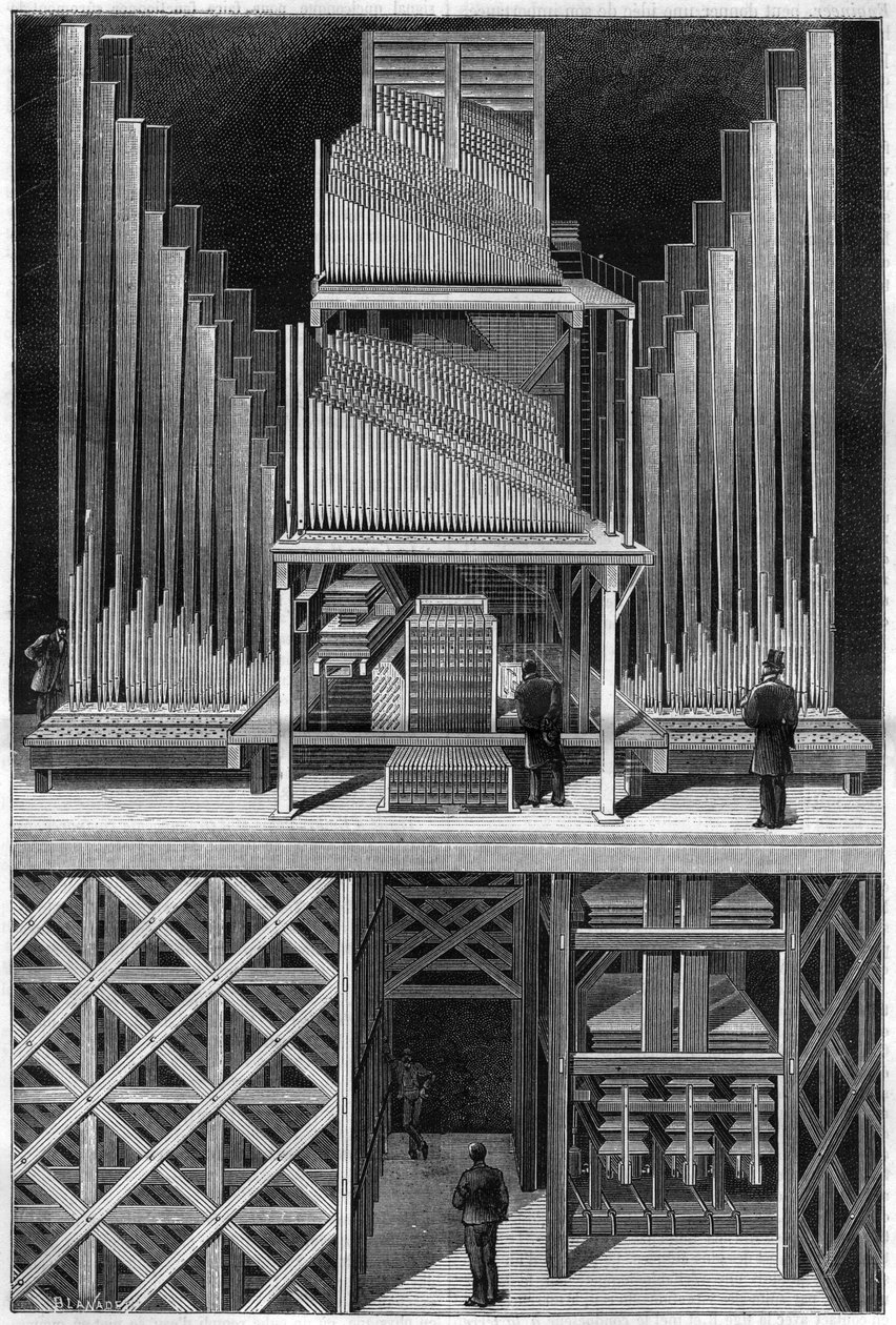 El gran órgano del Crystal Palace en Londres de Unknown artist