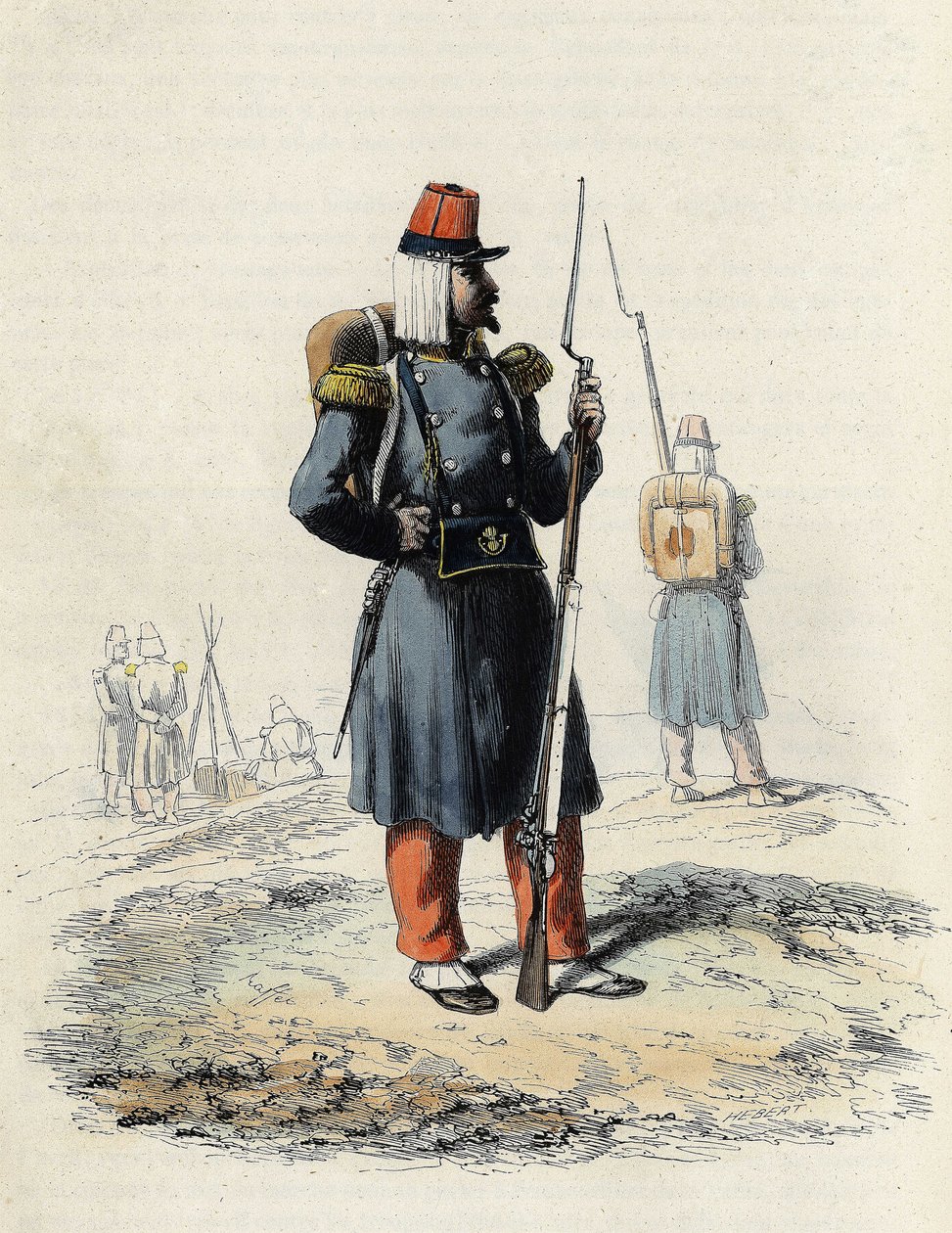 La infantería ligera del ejército francés durante la expedición de Argel en 1830, en 