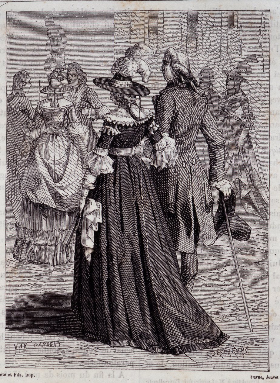 El sombrero relámpago de las damas de París en 1778 - en "Las maravillas de la ciencia" de Louis Figuier de Unknown artist