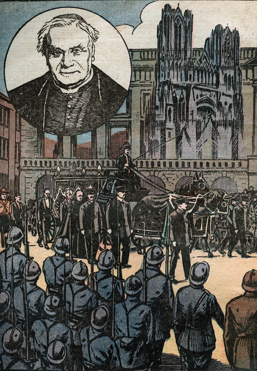 Los funerales del cardenal Louis Joseph Lucon (1842-1930), arzobispo de Reims, celebrados en la catedral Notre-Dame de Reims (Marne) - Los funerales del cardenal Louis Joseph Lucon (1842-1930), arzobispo de Reims, celebrados en la catedral Notre-Dame de Re de Unknown Artist