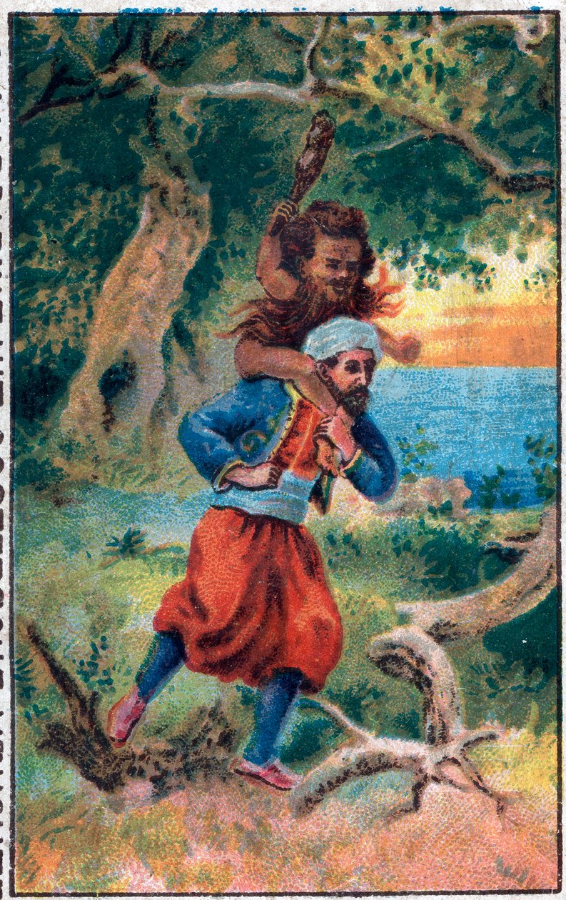 El viejo del mar. Las maravillosas aventuras de Simbad el marino. Cuento popular de Las mil y una noches. de Unknown artist