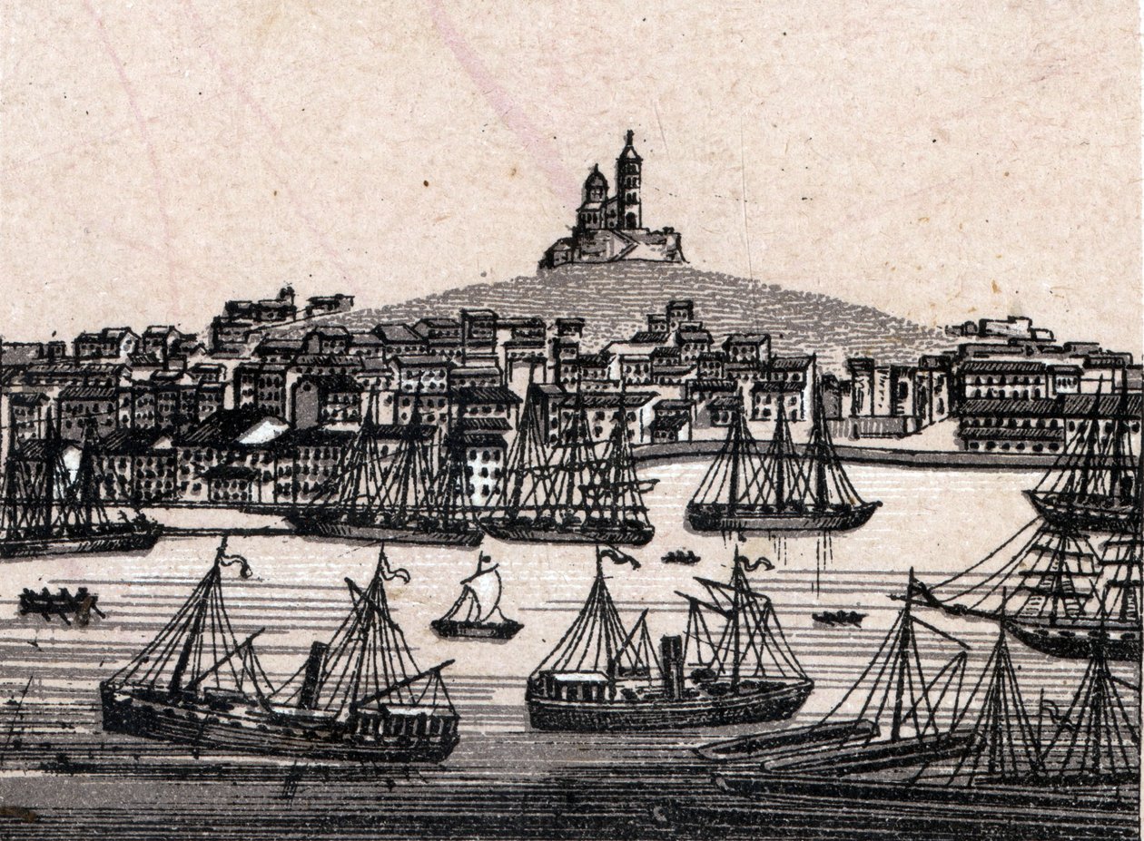 El viejo puerto de Marsella en “El mundo ilustrado 168 vistas” Sin fecha (finales del siglo XIX) de Unknown artist