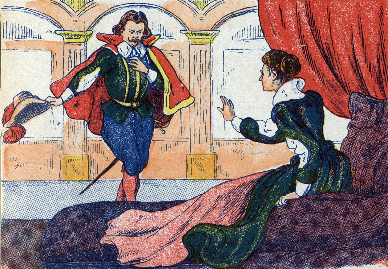 El despertar de la princesa. Ilustración para “La bella durmiente”, cuento de Charles Perrault (1628-1703), escritor francés. Ilustración anónima. Imágenes Marcel Vagne, Jarville Nancy, sin fecha (finales del siglo XIX). de Unknown artist